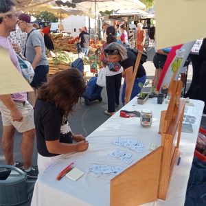 Stand sur le marché de Lattes